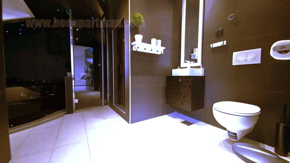 kupatilo ulaz spa apartman na Novom Beogradu