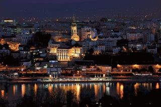 Belgrade at night taken from the left bak of Sava river