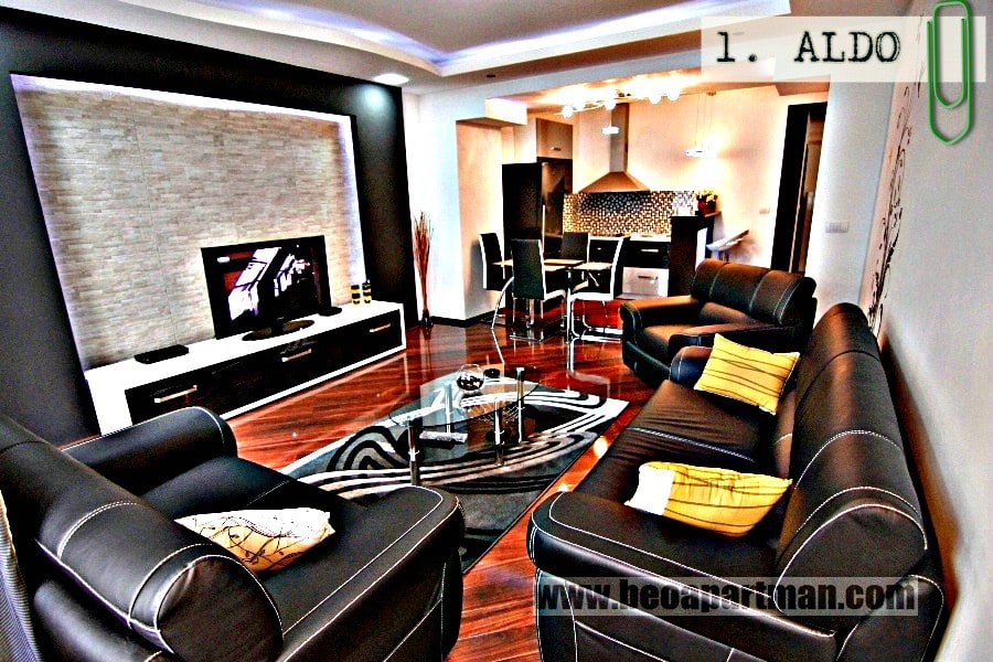 Dnevna soba i kuhinja Knez Mihajlova Apartmani ALDO