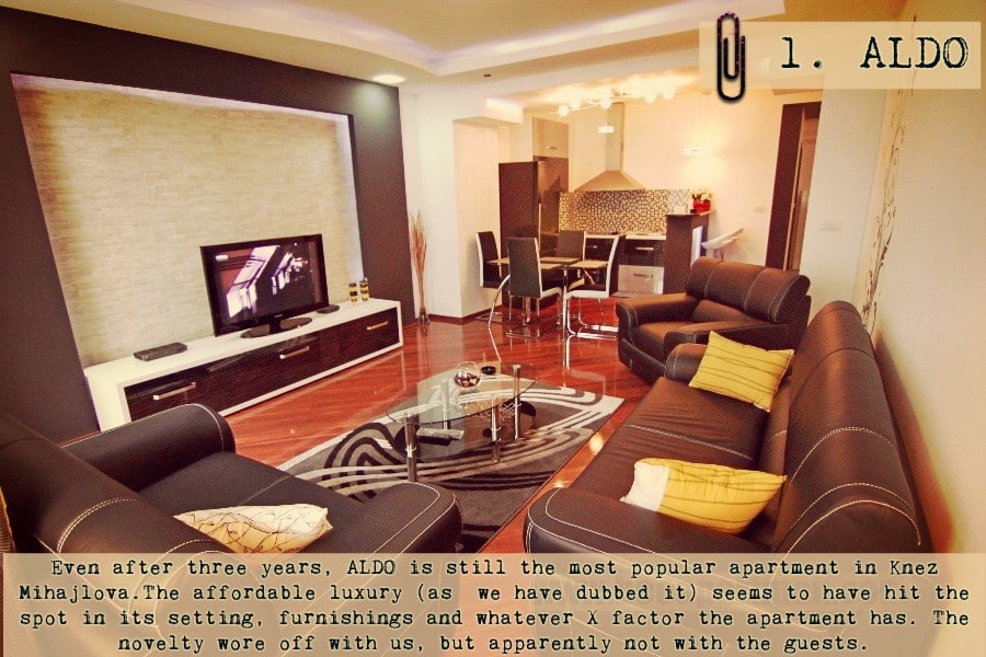 ALDO Living room Knez Mihajlova Apartments Belgrade top 5